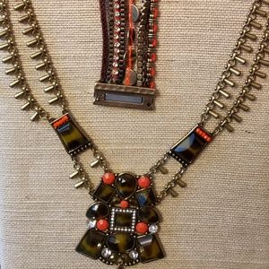 Silpada Bronze and Coral Necklace